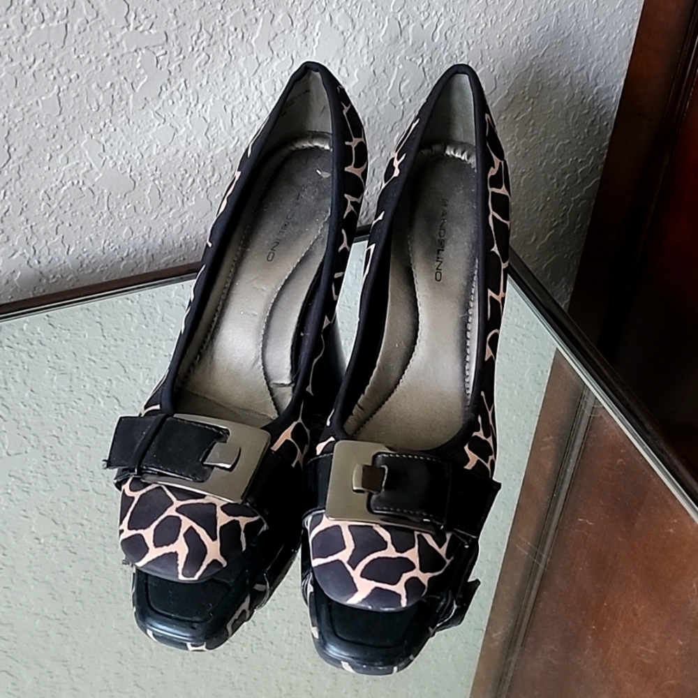 Bandolino Giraffe Print Wedges-Sz 9